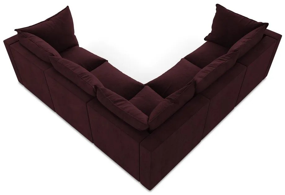 Vínovočervená rohová pohovka Manao – Makamii