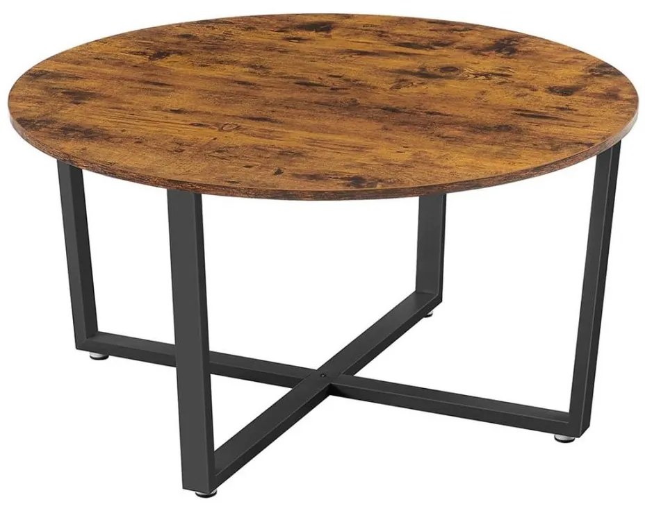 Konferenčný stôl ELDUR hnedá/čierna