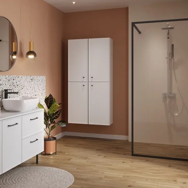 Cersanit S1022-004 - Závesná kúpeľňová skrinka MILLE 40x45 cm matná biela