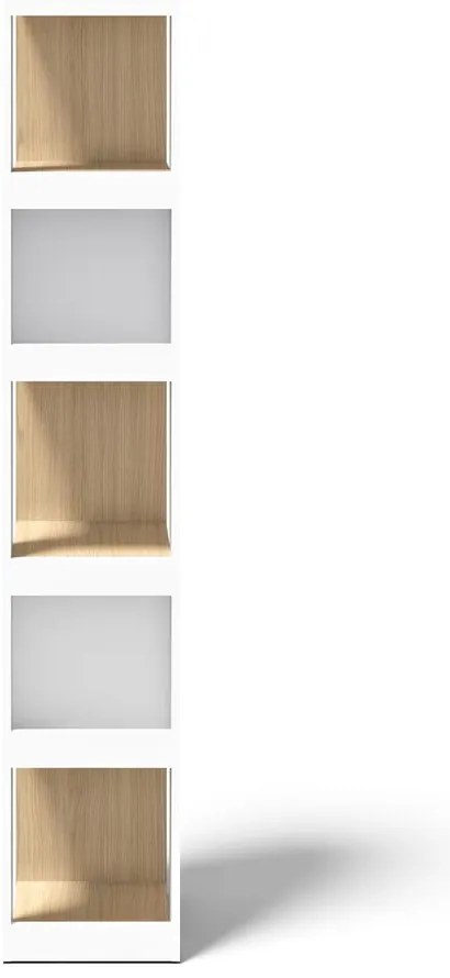 Biela knižnica v dekore duba 40x188 cm Ella - TemaHome