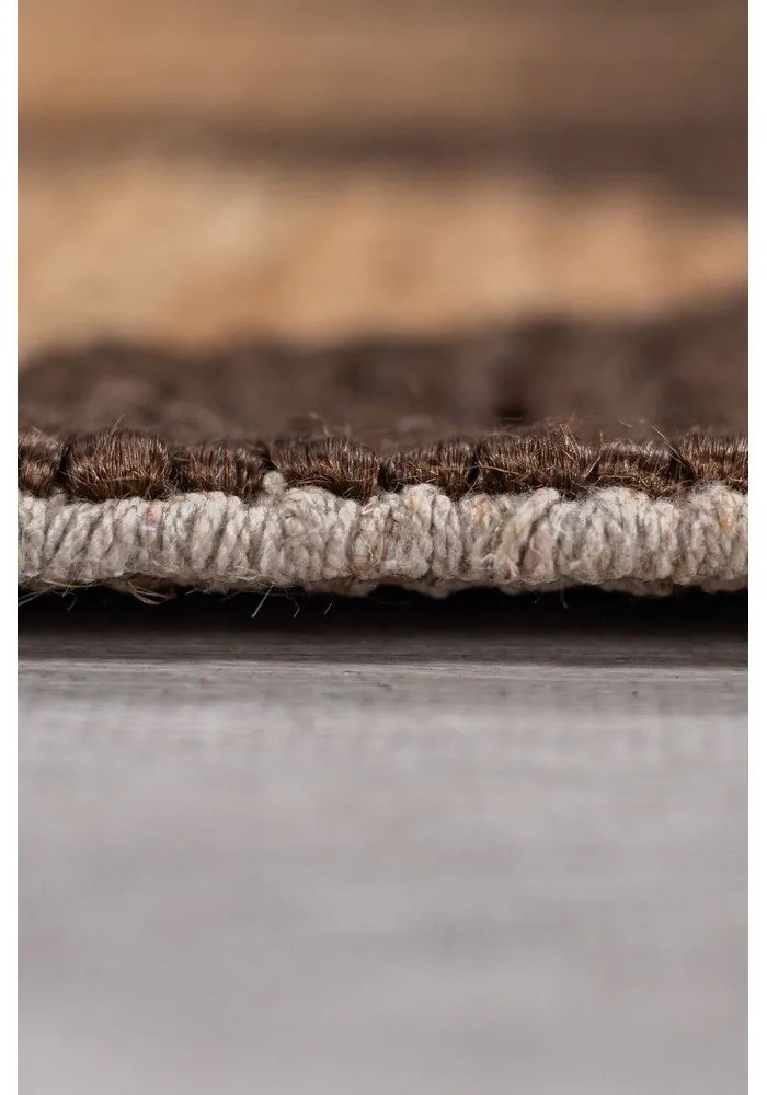 Hnedý/v prírodnej farbe ručne tkaný koberec s prímesou juty 120x170 cm Effie Diamond – Flair Rugs
