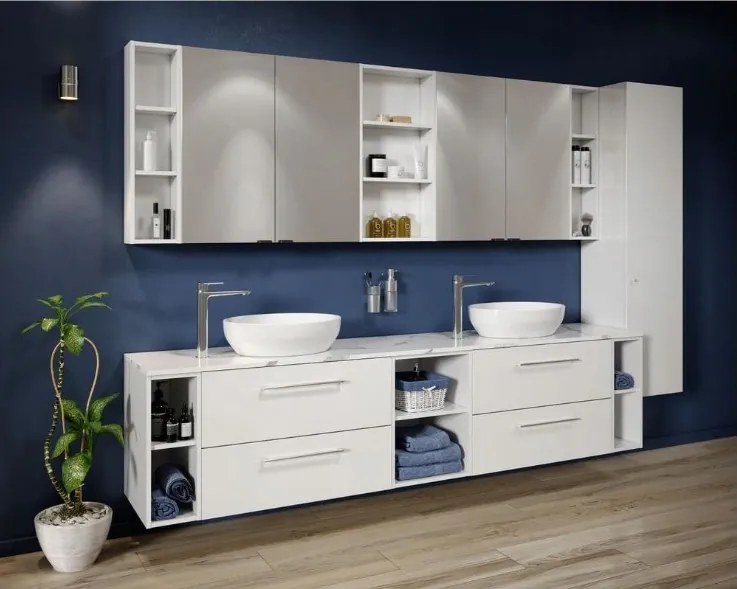 Cersanit Larga, skrinkové úchytky 35cm 2ks, strieborná, S599-0142