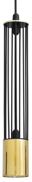 LED Luster na lanku BARS 1xGU10/4,8W/230V čierna/zlatá