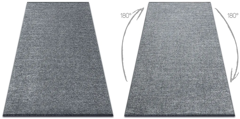 Koberec FLORENCE 24021 Jednofarebný, glamour, plocho tkaný, sivý