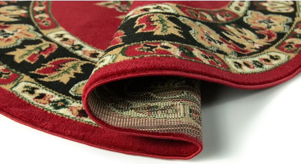 TA Koberec 4493A ČERVENÝ ATLAS PP KOLESO Rozmer: 200x200 cm