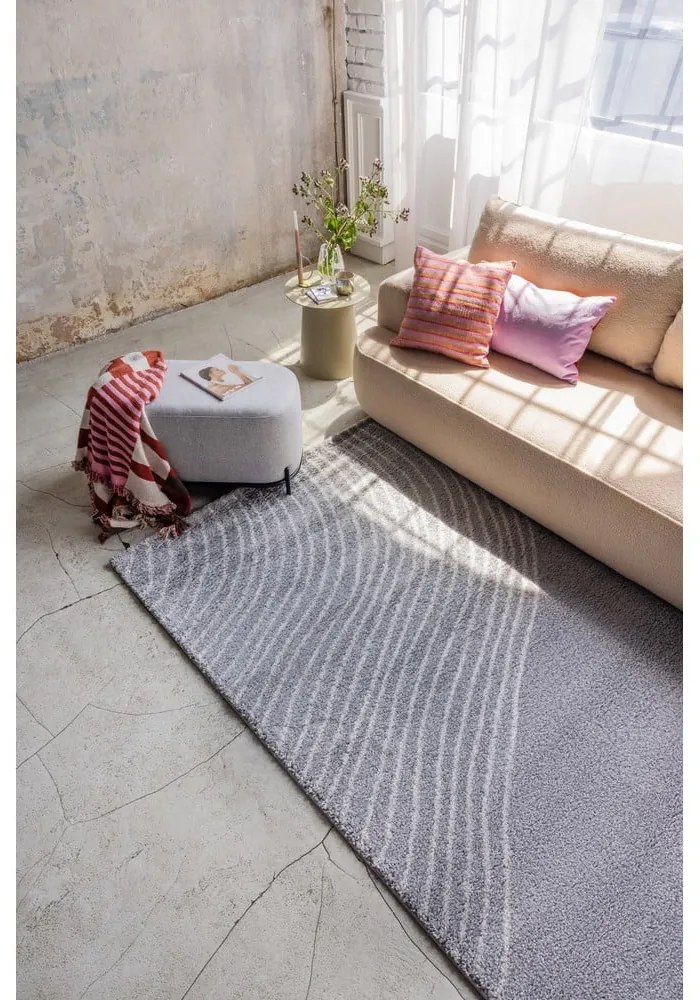 Modrá rozkladacia pohovka z textílie buklé 247 cm Quinoa – Bonami Selection