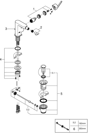 GROHE 33241003 - Bidetová batéria PLUS lesklý chróm