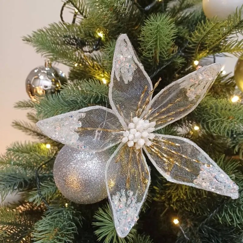 DECOLED Květ, prům. 20 cm, bílá