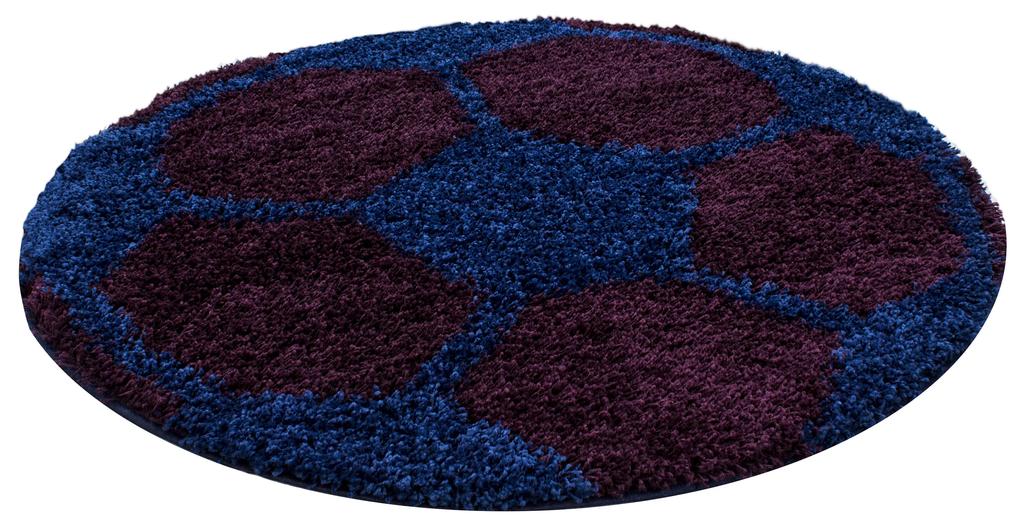 Ayyildiz koberce Kusový koberec Fun 6001 navy - 120x120 (priemer) kruh cm