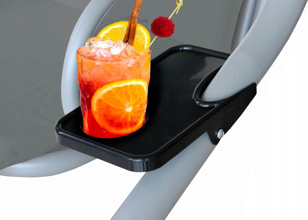 Garden Line ZÁHRADNÁ HOJDAČKA 210 x 120 x 170 cm ANTRACITOVÁ S FUNKCIOU LEŽAČKA