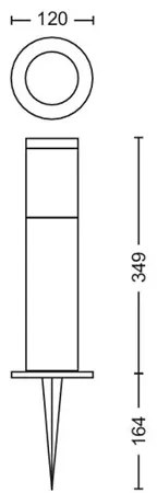 Philips - LED Vonkajšia lampa UTRECHT LED/24W/230V 2700K IP44