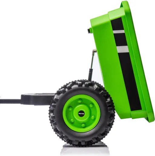 Elektrický traktor s prívesom Farmer zelený