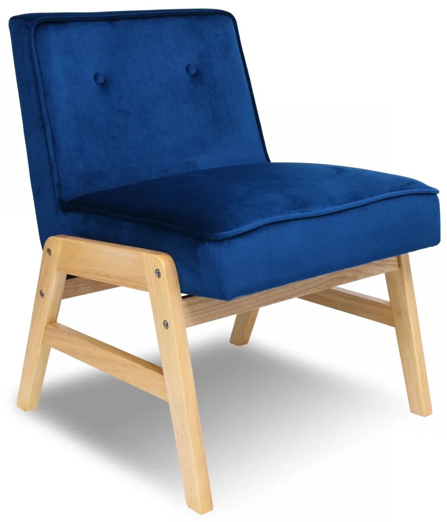 Kreslo Ontario velvet tmavomodré