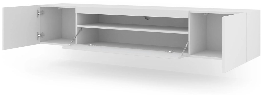 TV stolík/skrinka Aurinko 200 (matná biela). Akcia -22%. Vlastná spoľahlivá doprava až k Vám domov. 1083436
