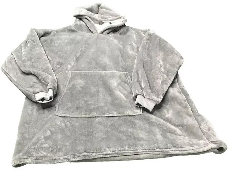 VERK Deka s rukávmi a kapucňou Huggle Hoodie - šedá