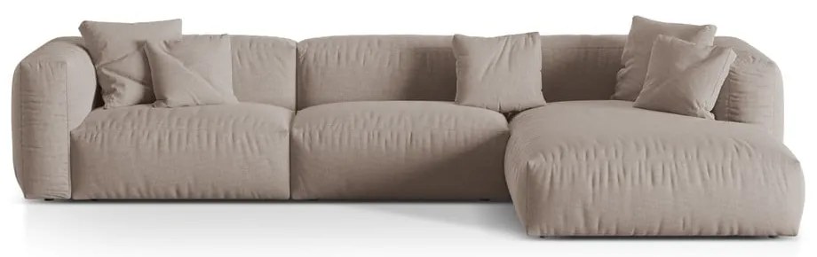 Béžová modulárna rohová pohovka (pravý roh) Martina – Micadoni Home