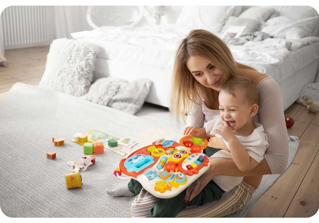 Ricokids Vzdelávacie chodítko 2 v 1 RK-810 biely a červený