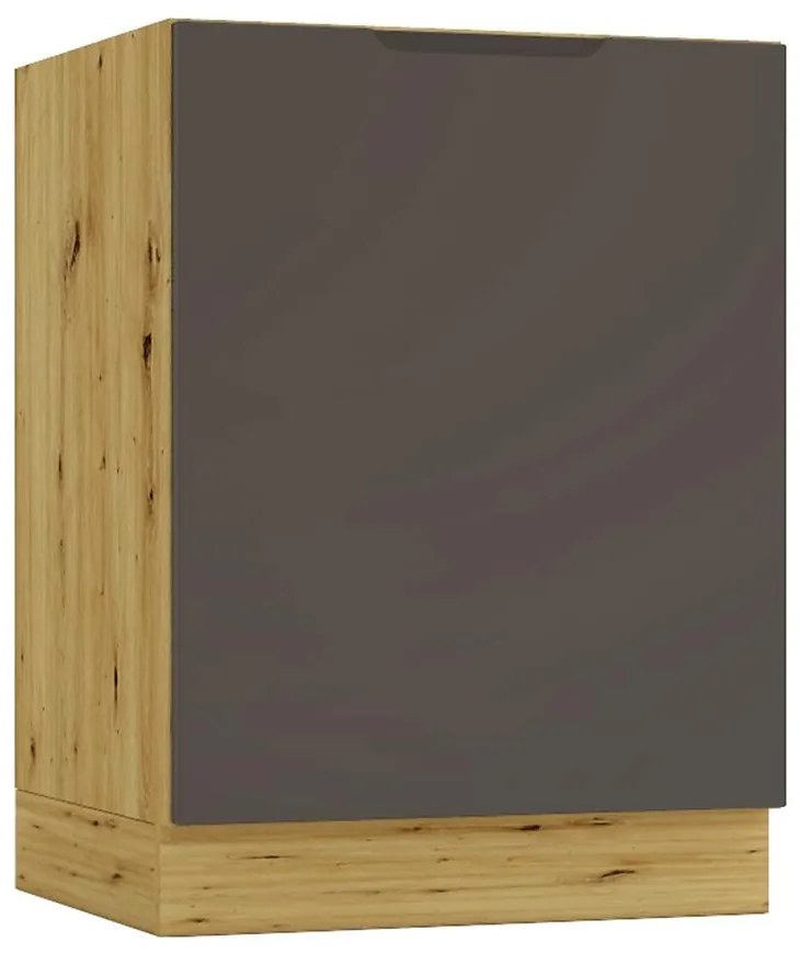 Kuchynská skrinka Cosmo Isabel D60 P/L Mocca Grey/Dub Artisan