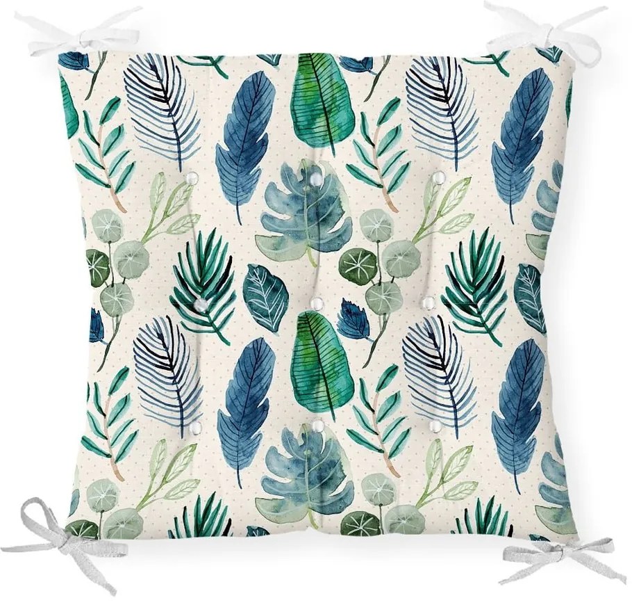 Sedák na stoličku Minimalist Cushion Covers Navy Flower, 40 x 40 cm