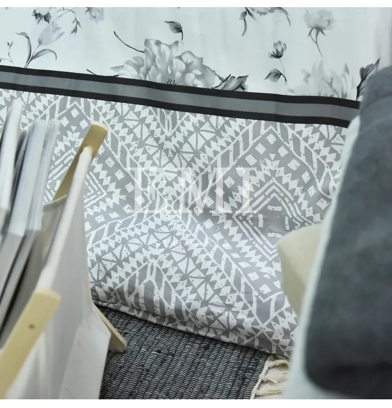 Obliečky Symphony satén sivo-biele EMI, Štandardný set jednolôžko obsahuje 1x 140x200 + 1x 70x90