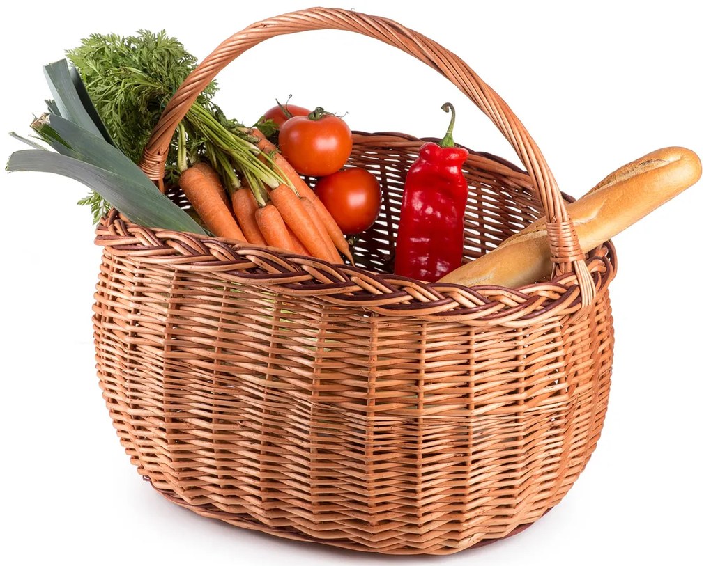 Nákupný kôš prútený Menina VII.š. 48 x hl. 35 x v. 28/40(cm)