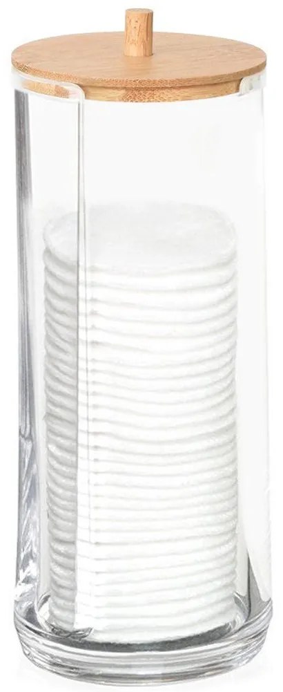 Orion Organizér / Zásobník na vatové, odličovacie tampóny, akryl, bambus WHITNEY