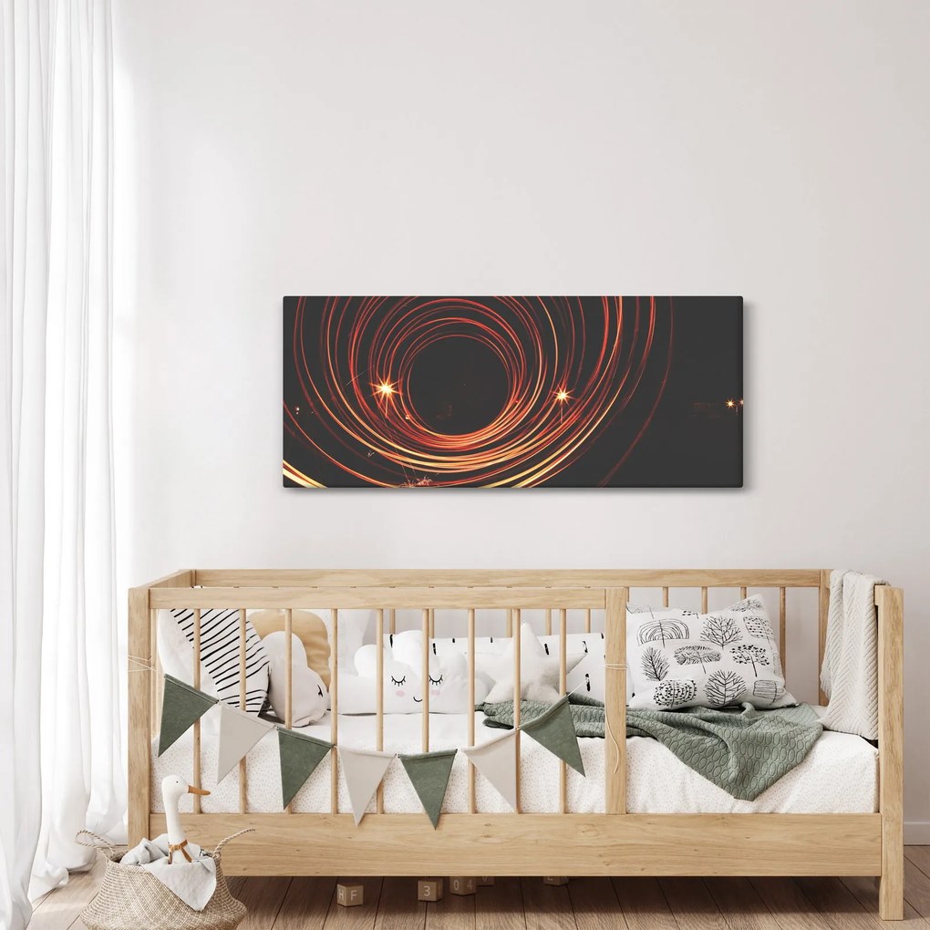 Obraz abstraktných liniek (120x50 cm)