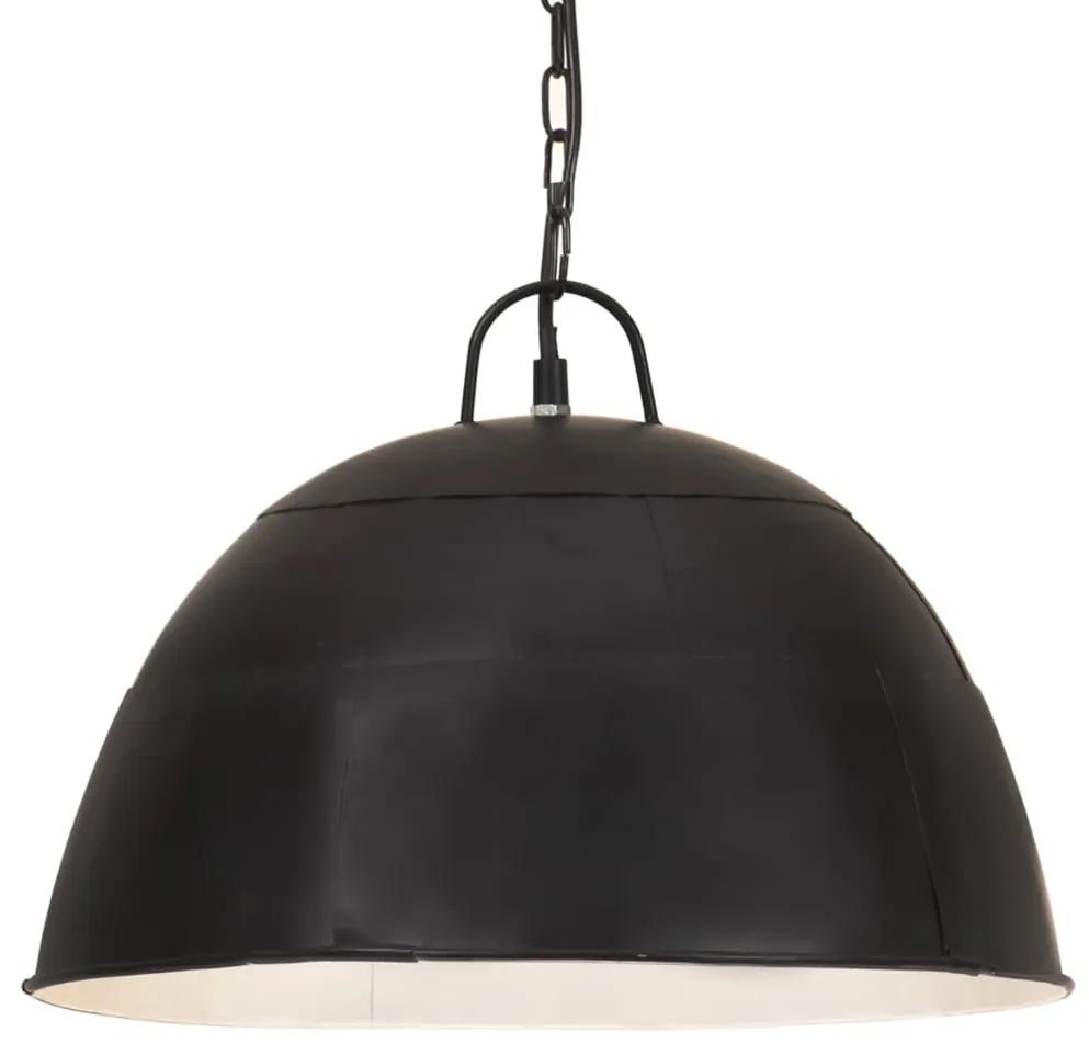 vidaXL Industriálna vintage závesná lampa 25W, čierna,okrúhla 41cm E27