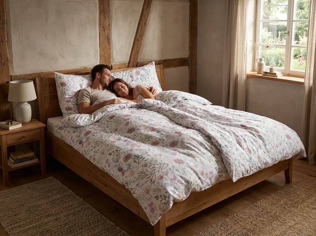 Obliečky z Renforcé bavlny FLORENO biele hotelové vrecko Rozmer obliečky: 70 x 90 cm | 140 x 200 cm