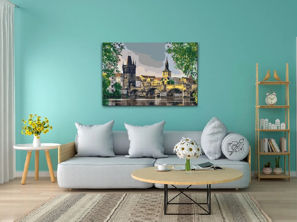 Gario Maľovanie podľa čísel Karlov most Rozmery: 60 x 40 cm, Rámovanie: S vnútorným rámom