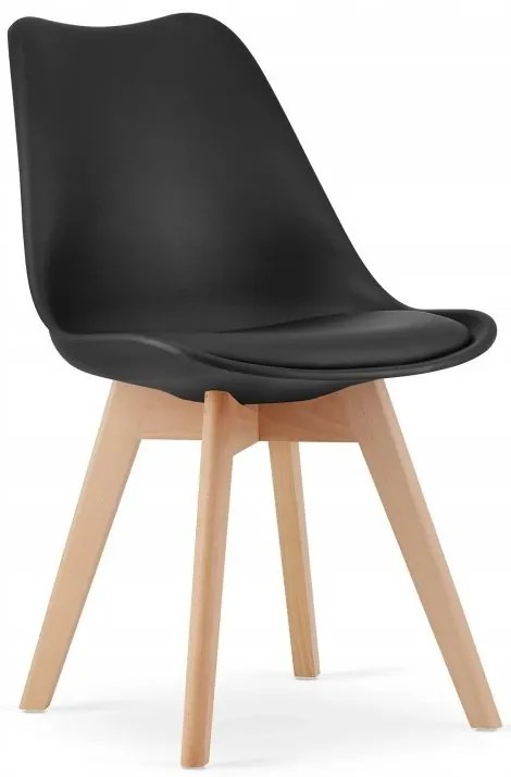 Jedálenská zostava TODI 60cm okrúhly stolový set čierny + 2 stoličky MARK čierne