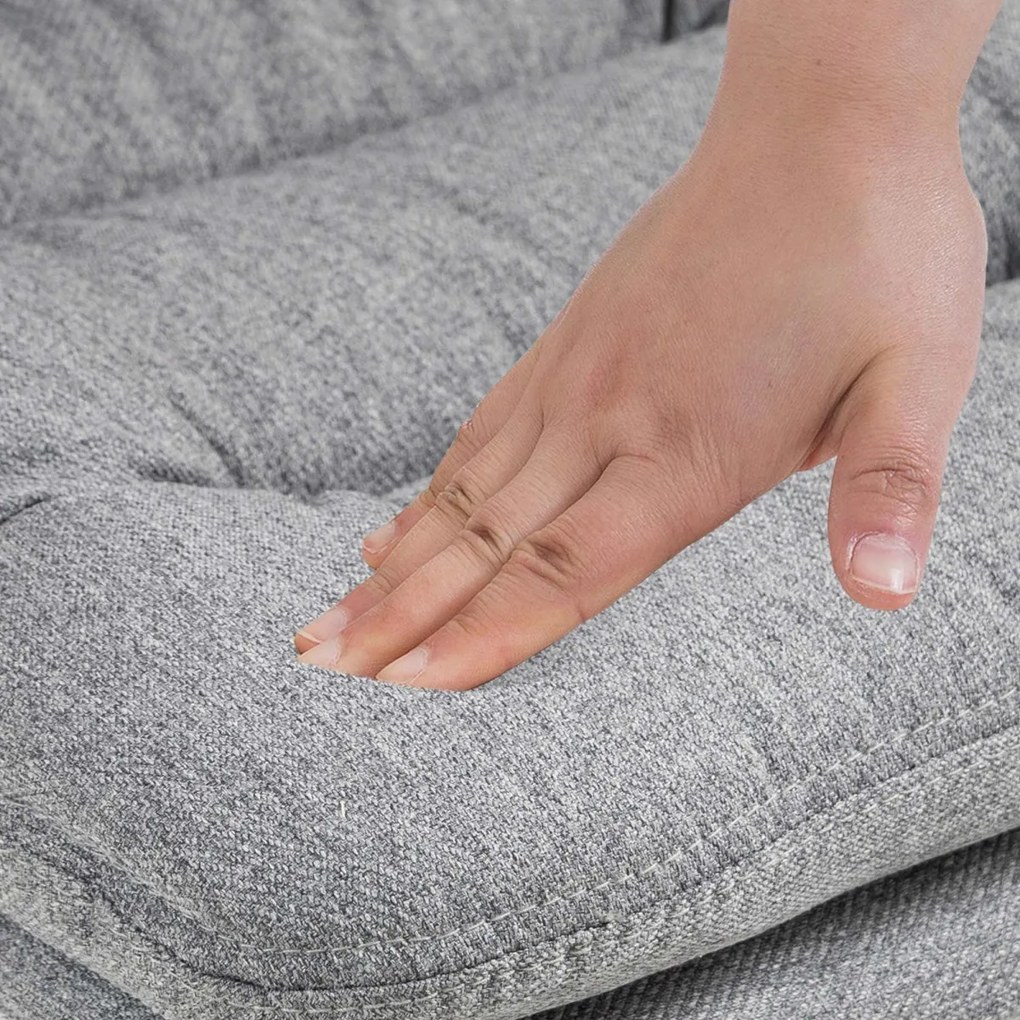 Barová stolička Damar - látka, chróm rám - sivá