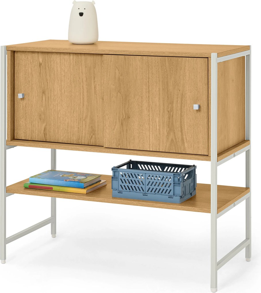 Detský komoda »GRADE« s posuvnými dverami, vzhľad dreva