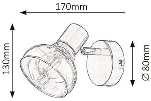 Rabalux HOLLY nástenné bodové svietidlo max. 1x40W | E14 | IP20 - antická zlatá