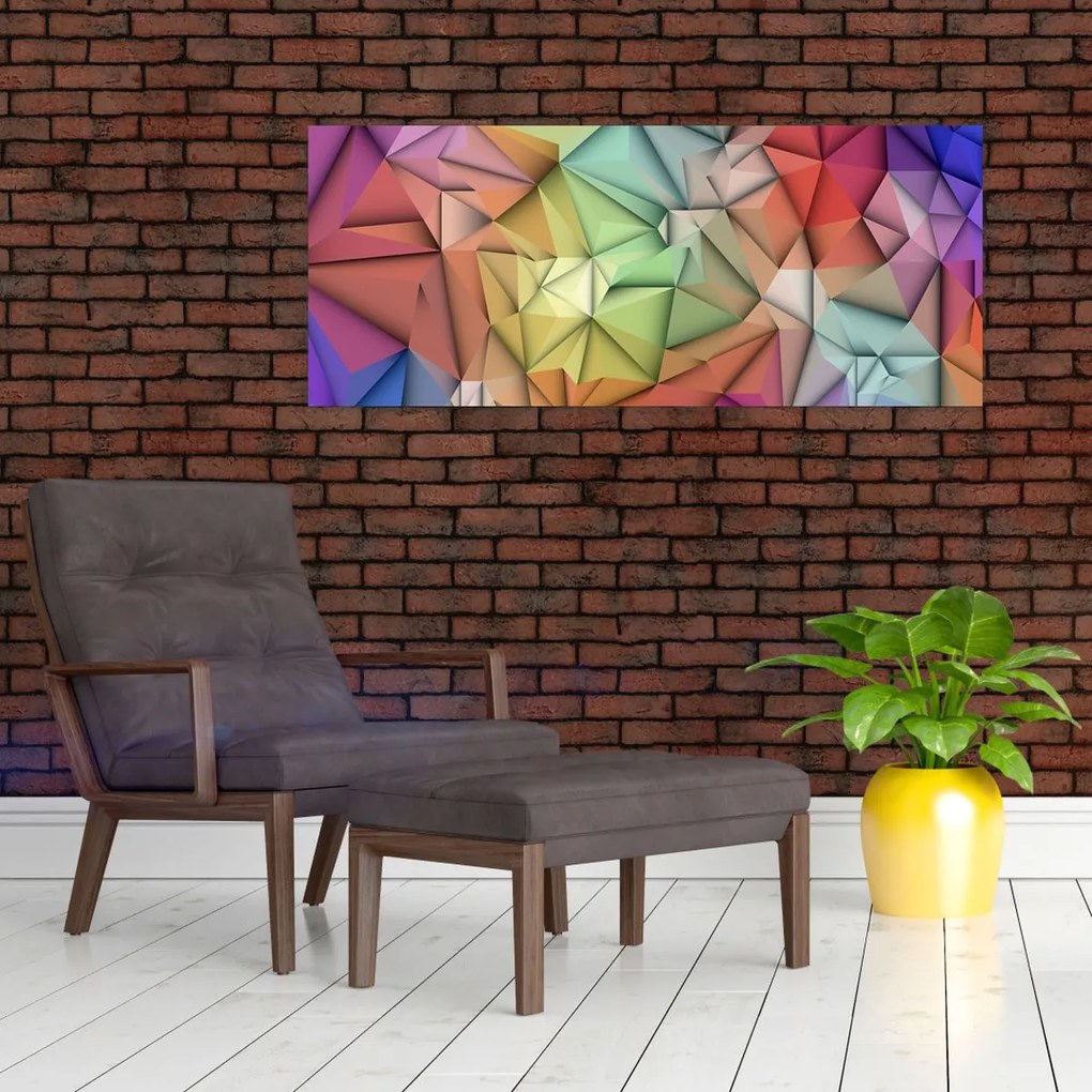 Obraz - Polygonálna abstrakcia (120x50 cm)