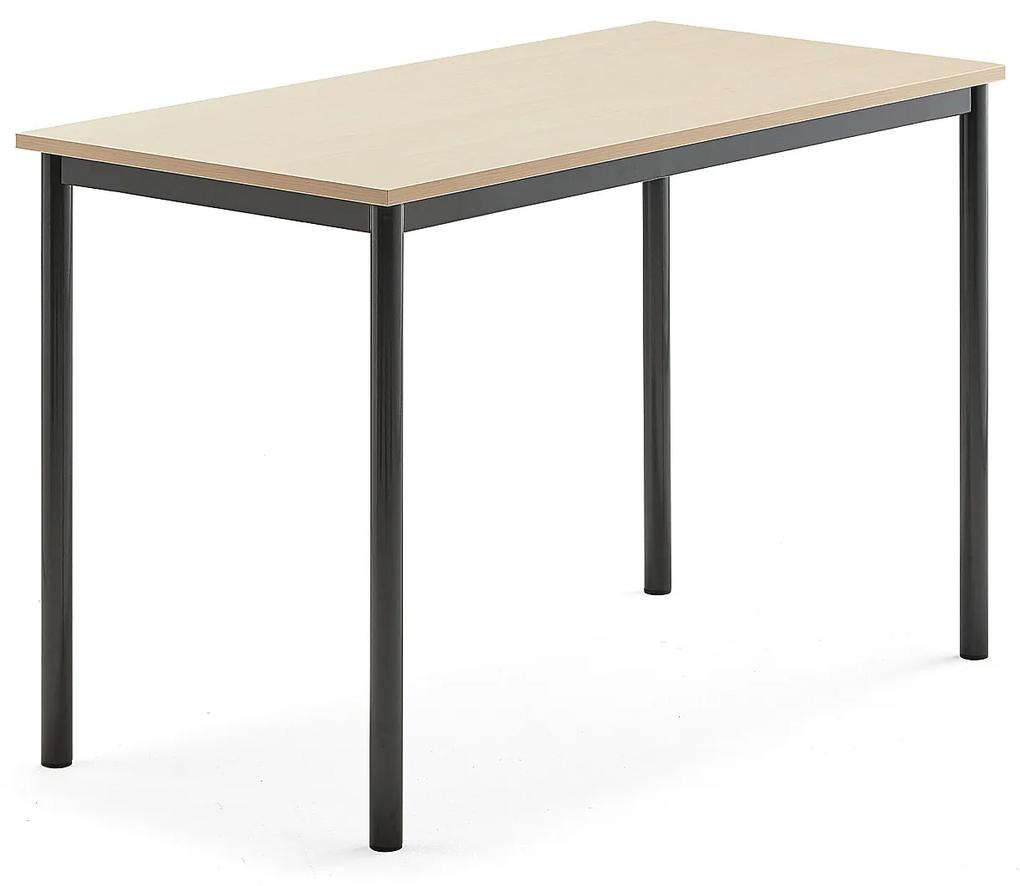 Stôl SONITUS, 1200x700x760 mm, HPL - breza, antracit