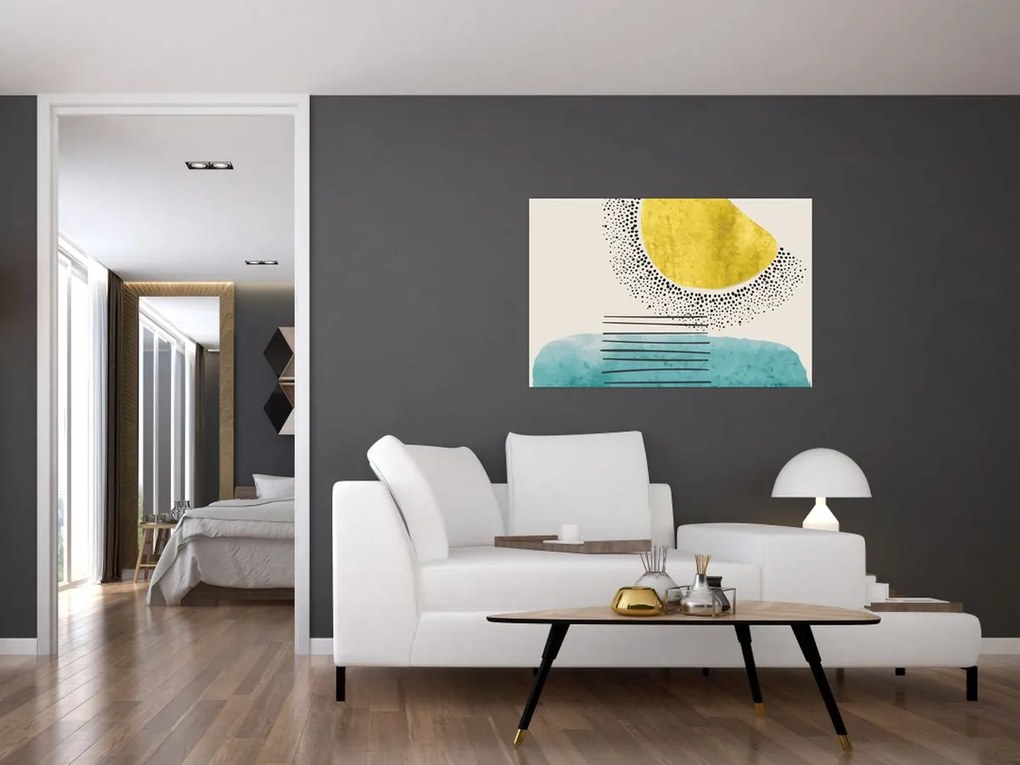 Obraz - Abstraktná maľba pláže N⁰2 (90x60 cm)