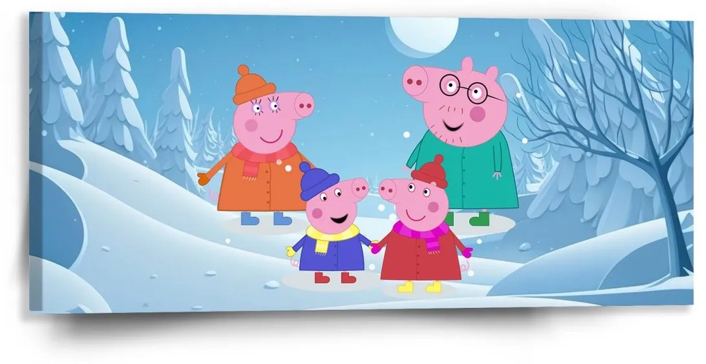 Sablio Obraz Prasiatko Pepina Rodina - 110x50 cm
