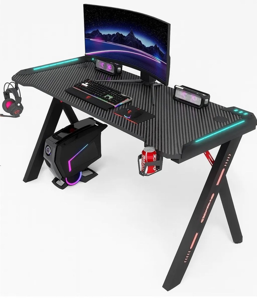 Herný stôl BG03 čierny 120 cm