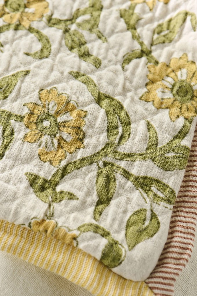 Ib Laursen Bavlnený poťah na vankúš Vigga Yellow 50 × 50 cm