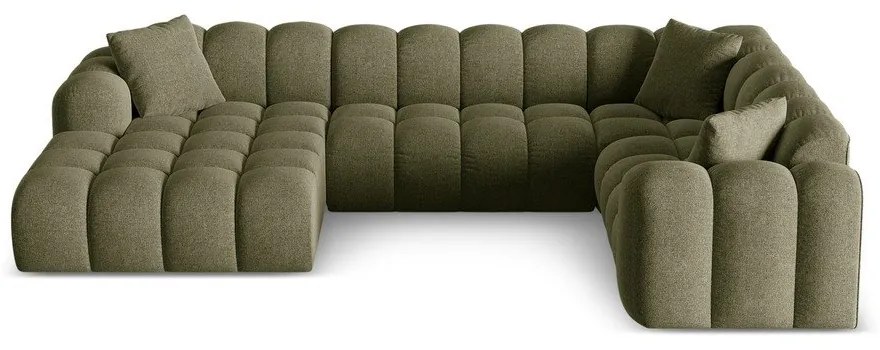 Zelená ženilková rohová pohovka (pravý roh/do tvaru "U") Treno – Cosmopolitan Design