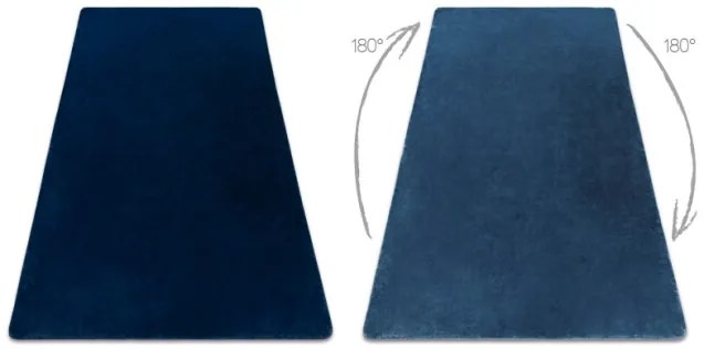 Protišmykový koberec POSH Shaggy navy granát plyš