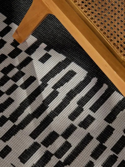 Koberec HARINGEY krémový / čierny