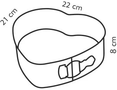 Tescoma Delícia 623162.00 - Forma srdcová rozkladacia DELICIA 22 cm