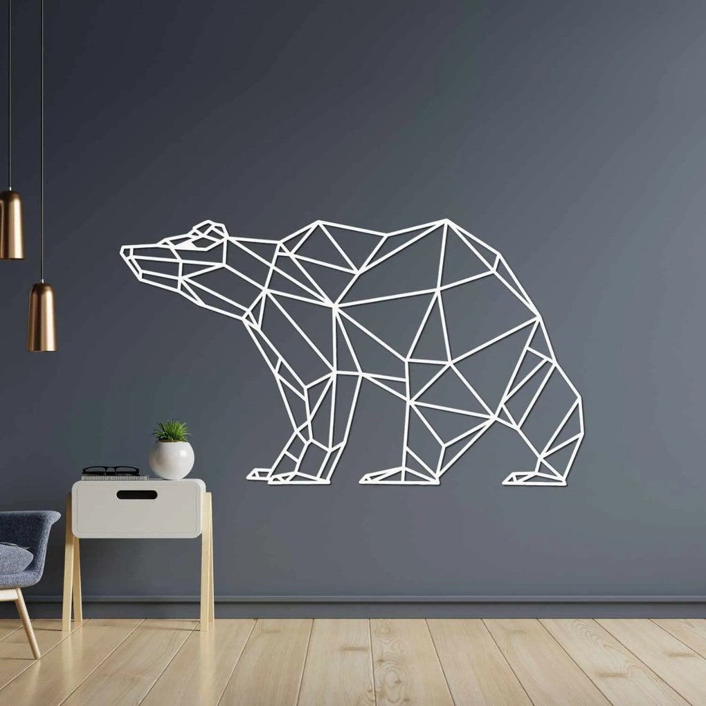 Drevený obraz na stenu Geometrický medveď | BRUKO: HDF - Javor 60 x 34 cm 4399-83168 HDF0244