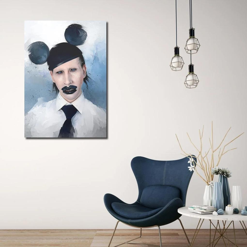 Gario Obraz na plátne Marilyn Manson v klobúku s ušami - Dmitry Belov Rozmery: 40 x 60 cm
