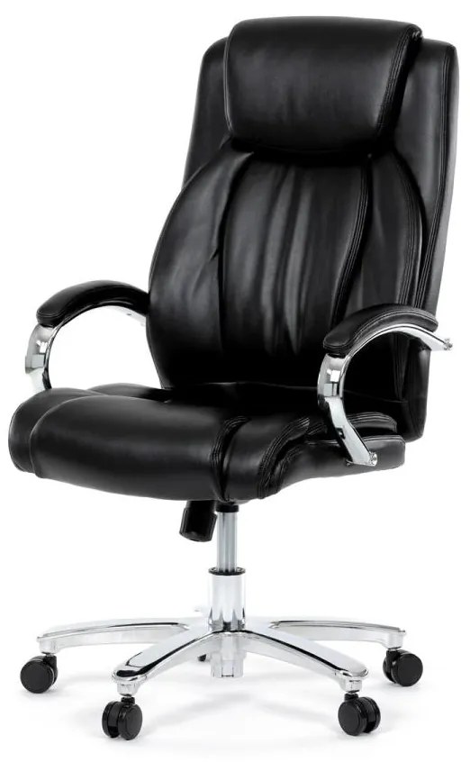 Křeslo kancelářské, houpací mechanismus, černá ekokůže, KA-F1385 BK