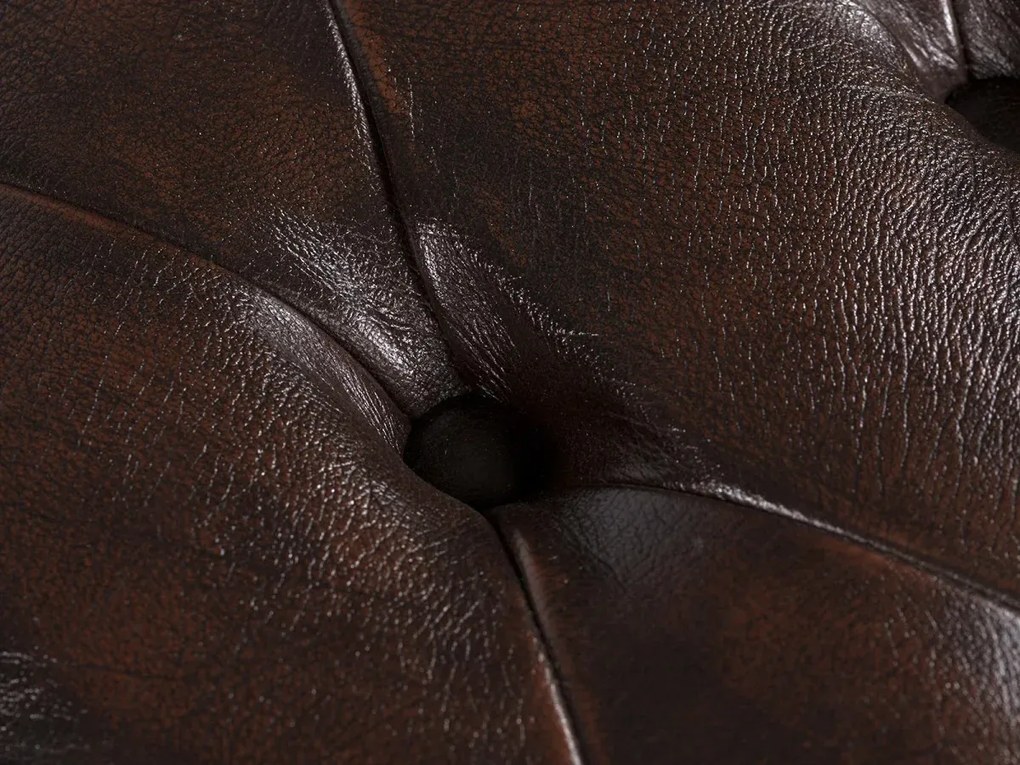 furniture-nabytek.cz - Taburet Chesterfield Pittsfield z pravej kože, hnedý