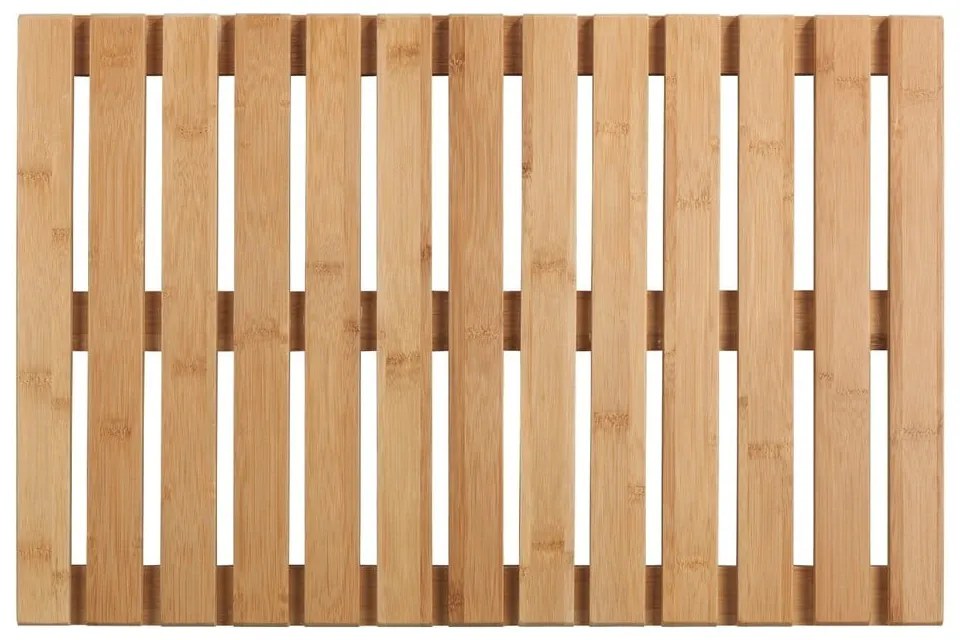 Bambusová predložka vhodná aj do exteriéru Wenko Bamboo, 60 × 40 cm