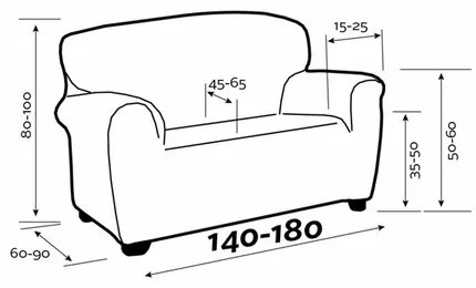 Forbyt Napínací poťah na sedačku IRPIN béžová, 140 - 180 cm